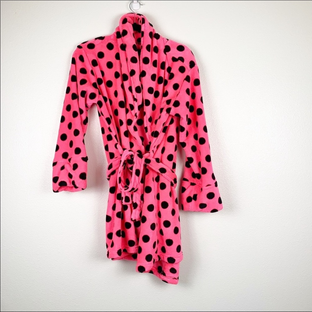 PINK VS Polka Dot Bath Robe XS